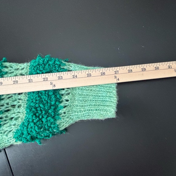 Zara Sz M Green Crew Neck Wool Blend Knit Jacket - Picture 11 of 16